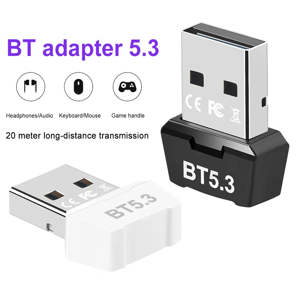 USB Bluetooth 5.3 5.1 Dongle Adapter for PC Speaker Wireless Mouse Key – My  Classy Gadgets